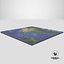 USA 3D Map with Alaska Hawaii