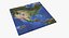 USA 3D Map with Alaska Hawaii