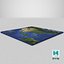 USA 3D Map with Alaska Hawaii