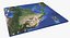 USA 3D Map with Alaska Hawaii