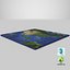 USA 3D Map with Alaska Hawaii