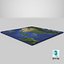 USA 3D Map with Alaska Hawaii