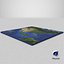 USA 3D Map with Alaska Hawaii