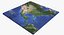 USA 3D Map with Alaska Hawaii