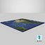 USA 3D Map with Alaska Hawaii