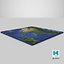 USA 3D Map with Alaska Hawaii