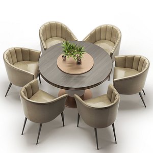 3D dining chair table model