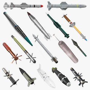 Millitary Missiles and Rockets Collection 7 3D model