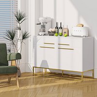 Modern White Storage Cabinet Coffee Bar Interior 3D Scene