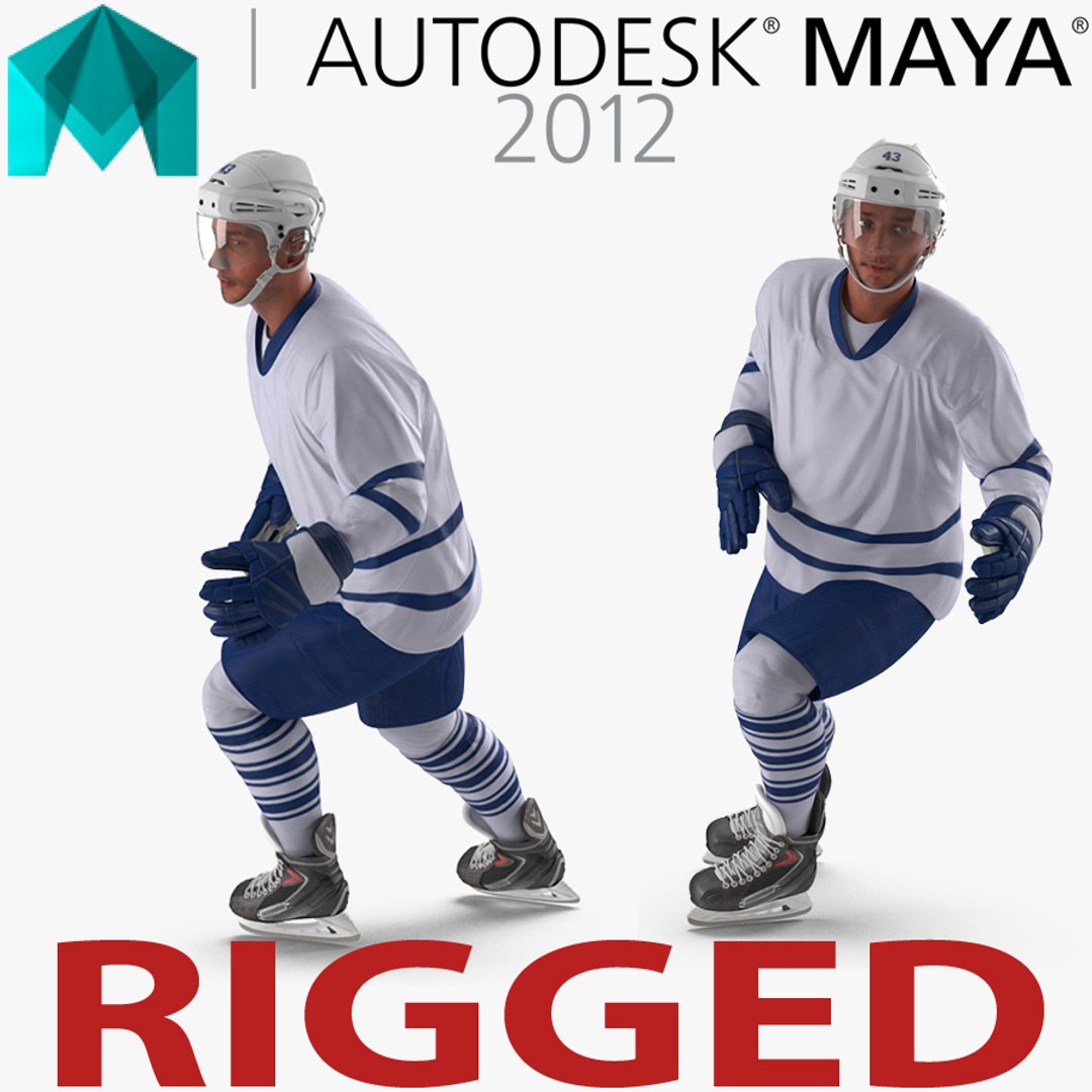 Hockey Player Generic 4 Rigged for Maya 3D model preview