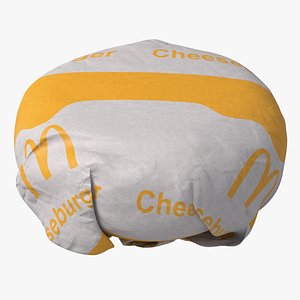 3D Realistic McDonalds Cheeseburger model
