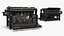 Vintage Mechanical Typewriter with Open Ribbon System Black