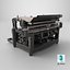 Vintage Mechanical Typewriter with Open Ribbon System Black