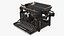 Vintage Mechanical Typewriter with Open Ribbon System Black