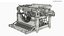 Vintage Mechanical Typewriter with Open Ribbon System Black