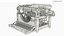 Vintage Mechanical Typewriter with Open Ribbon System Black