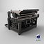 Vintage Mechanical Typewriter with Open Ribbon System Black