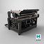 Vintage Mechanical Typewriter with Open Ribbon System Black