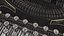 Vintage Mechanical Typewriter with Open Ribbon System Black