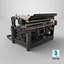 Vintage Mechanical Typewriter with Open Ribbon System Black