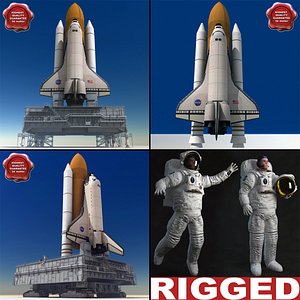 set space shuttle 3d model