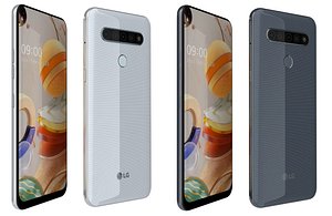 3D LG K61 Blue And White Low Poly