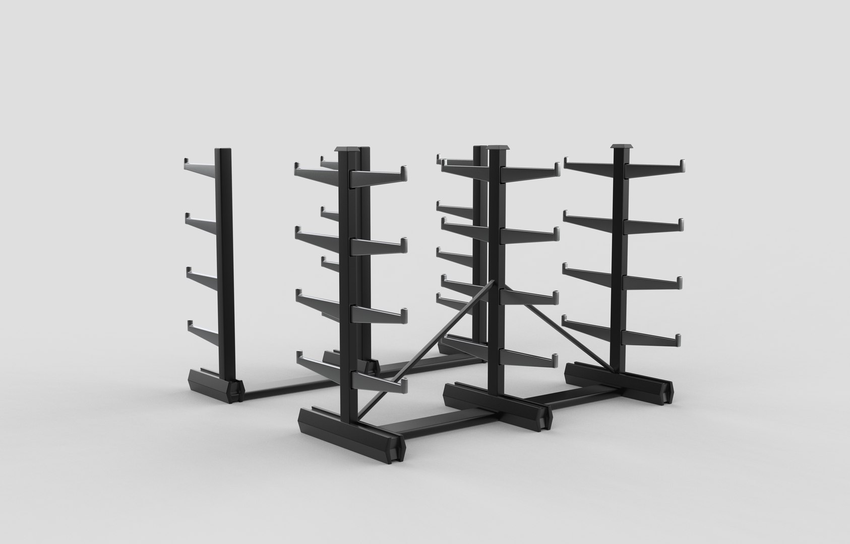 3D Steel Storage Rack 3D Model - TurboSquid 2467344