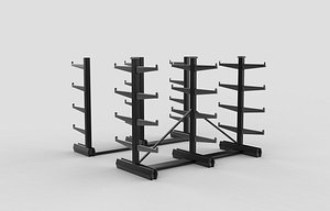 3D Steel storage rack 3D model