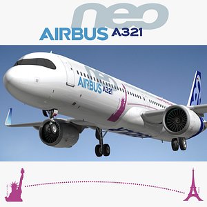 3D airbus a321lr neo