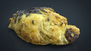 hd chocolate croissant 3d max