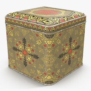 3d model of vintage tea coffee tin