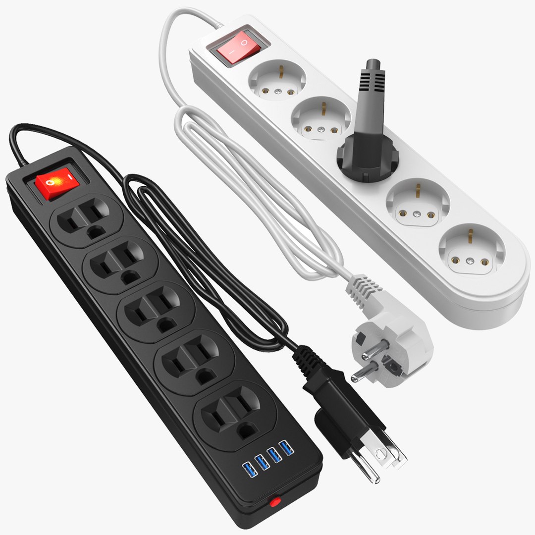 Two Power Strips 3D model - TurboSquid 1894686