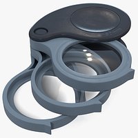Triple Lens Folding Magnifier
