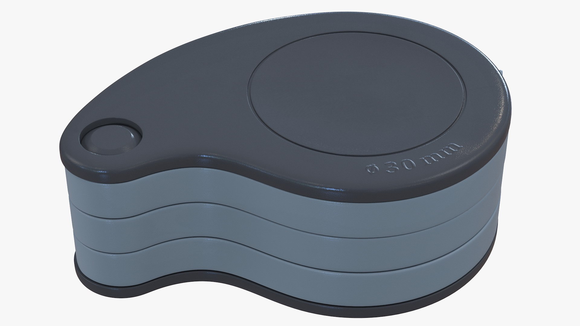 Triple lens folding magnifier model TurboSquid 1585360