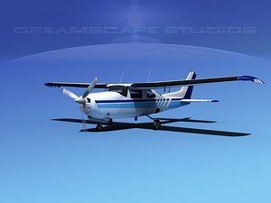 cockpit cessna 210 centurion 3ds