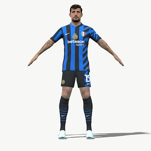 3D Rigged Francesco Acerbi Inter Milan 2025 3D model
