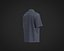 Mens camp collar shirt with top stitching