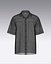 Mens camp collar shirt with top stitching