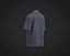 Mens camp collar shirt with top stitching