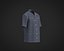 Mens camp collar shirt with top stitching