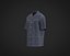 Mens camp collar shirt with top stitching
