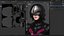 Personagem feminina de super-heroína para jogos - Black Mirage