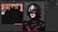 Personagem feminina de super-heroína para jogos - Black Mirage