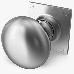 3D door knob steel model