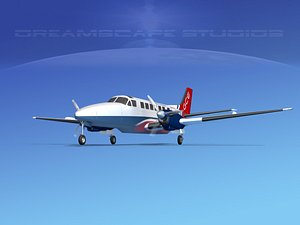 beechcraft airliner turboprop 3d model