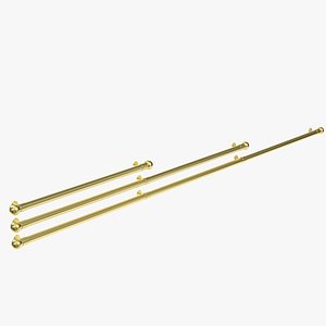 3D Wall mounted stair handrails