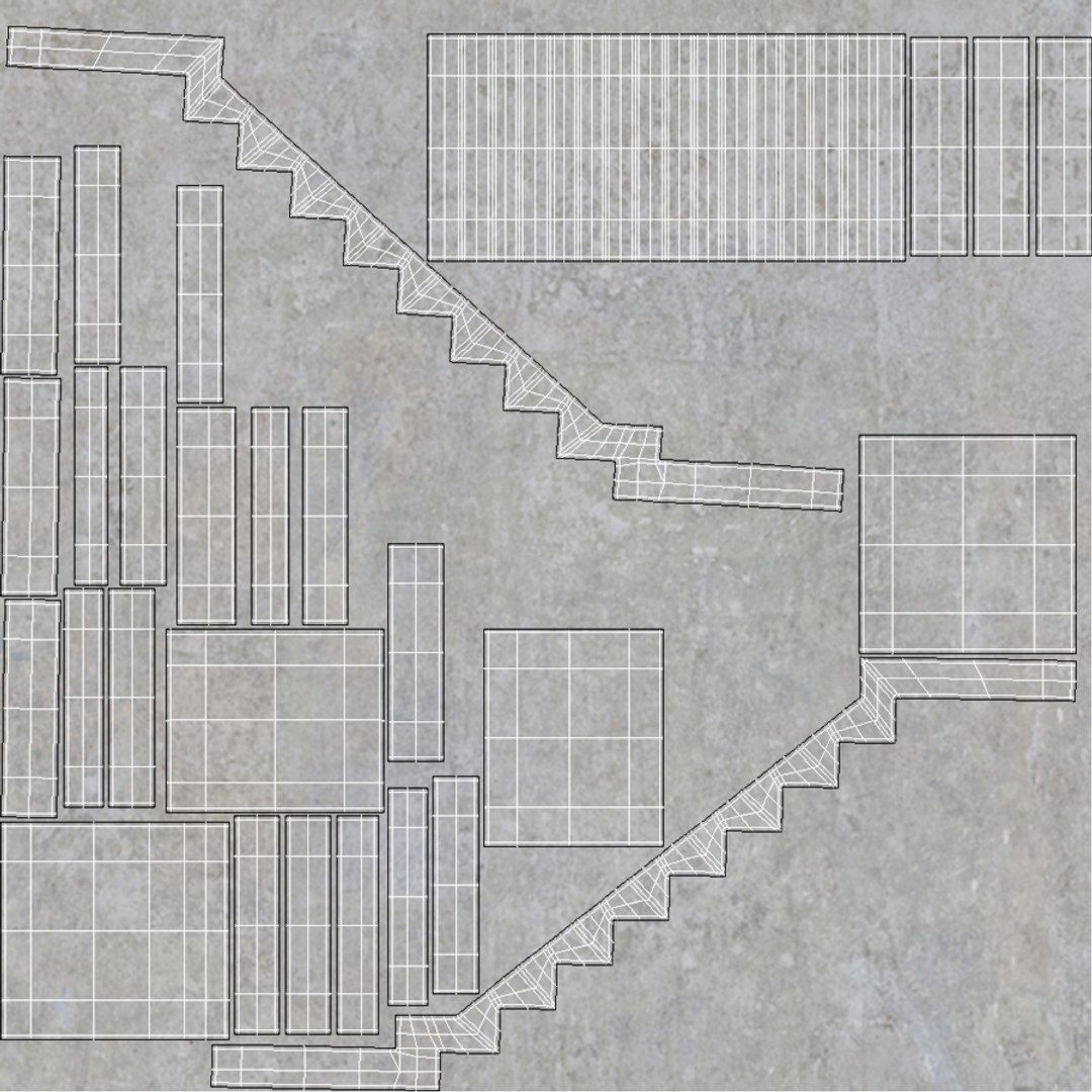 3D Concrete Stairs - TurboSquid 2142077