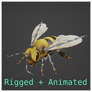 bee animal insect 3D