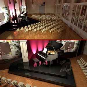 3D Hotel Meeting Room 36 model