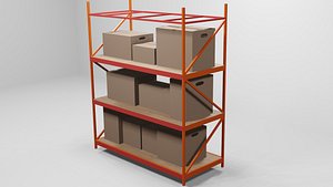 3D model Warehouse Rack Storage